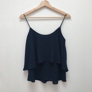 Anthropologie Paper Crane Swing Tank in Navy Blue